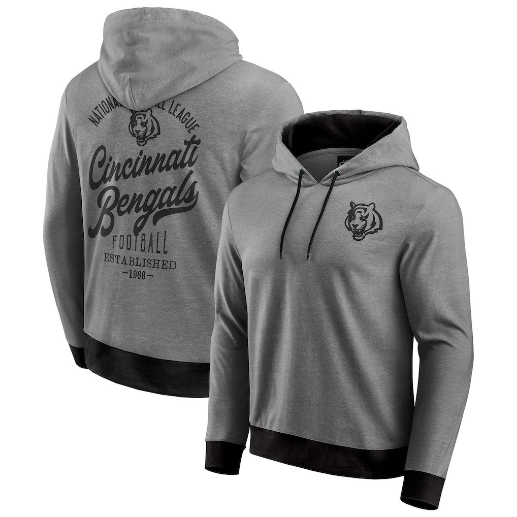 Cincinnati Bengals Darius Rucker Collection Tonal Knit Pullover Hoodie Black