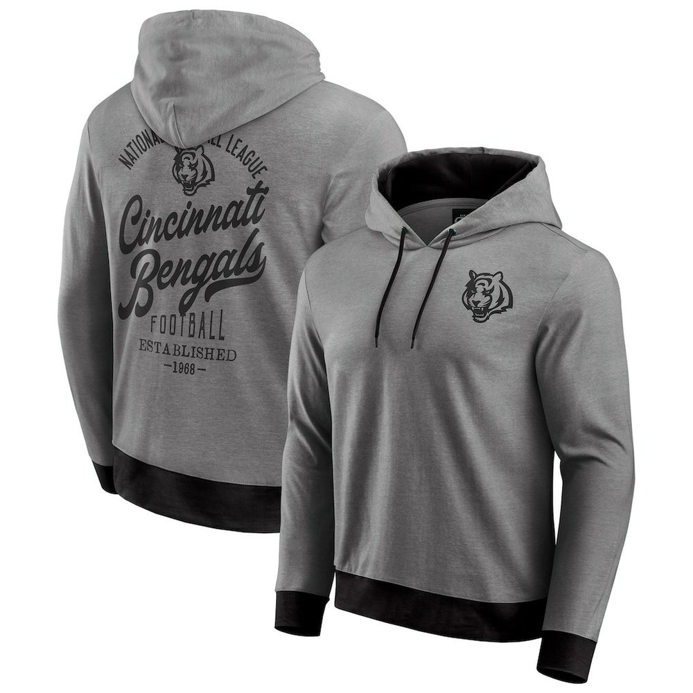 Cincinnati Bengals Darius Rucker Collection Tonal Knit Pullover Hoodie Black