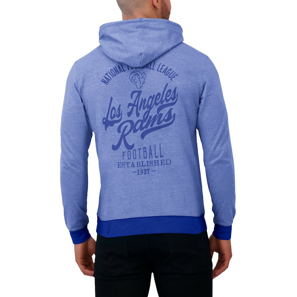 Los Angeles Rams Darius Rucker Collection Tonal Knit Pullover Hoodie Royal