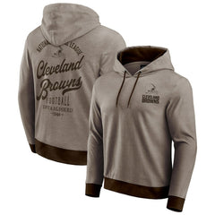 Cleveland Browns Darius Rucker Collection Tonal Knit Pullover Hoodie Brown