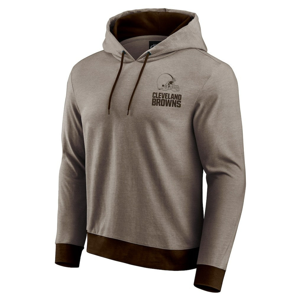 Cleveland Browns Darius Rucker Collection Tonal Knit Pullover Hoodie Brown