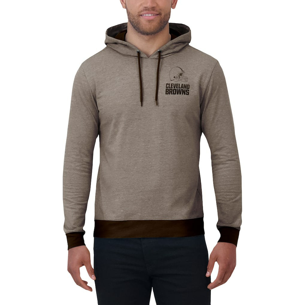 Cleveland Browns Darius Rucker Collection Tonal Knit Pullover Hoodie Brown