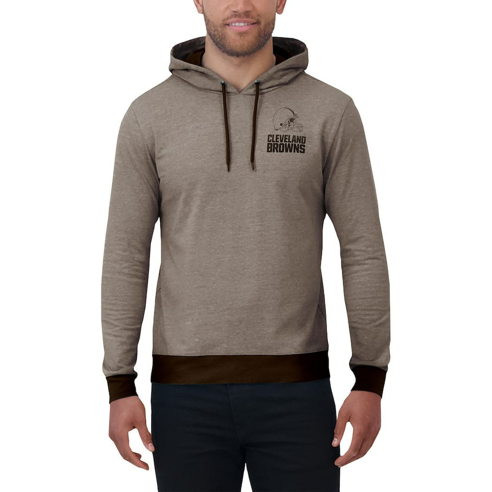 Cleveland Browns Darius Rucker Collection Tonal Knit Pullover Hoodie Brown