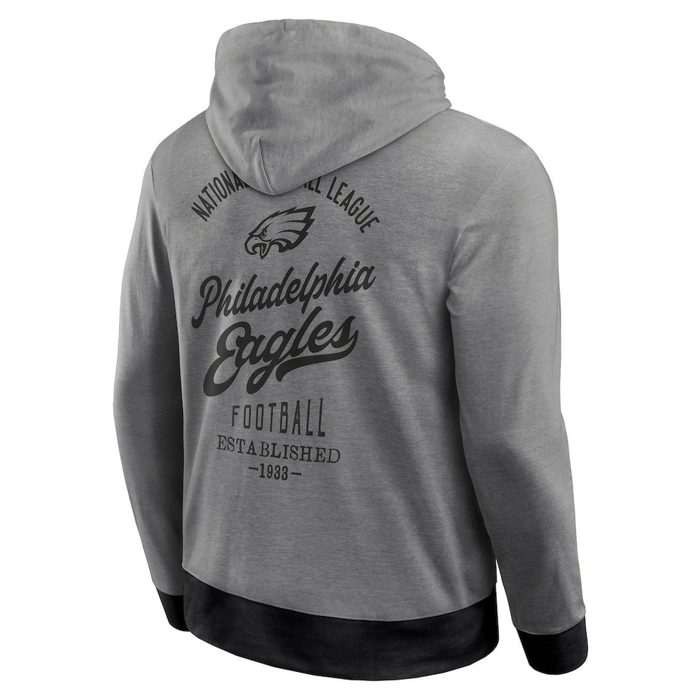 Philadelphia Eagles Darius Rucker Collection Tonal Knit Pullover Hoodie Gray