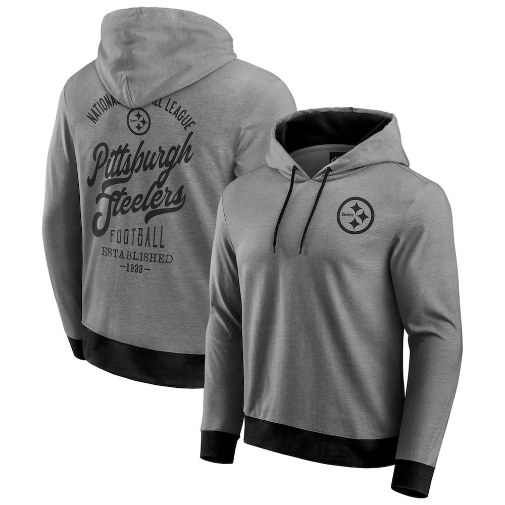 Pittsburgh Steelers Darius Rucker Collection Tonal Knit Pullover Hoodie Black