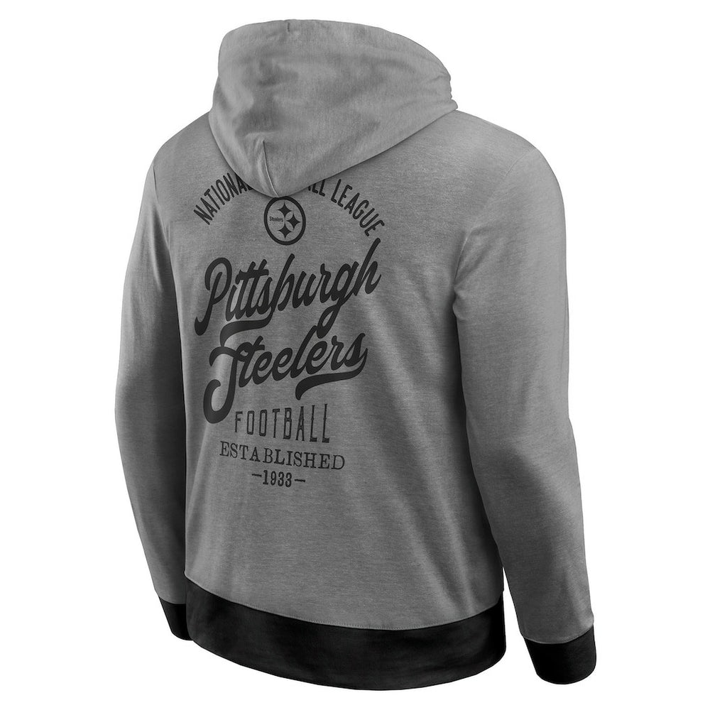 Pittsburgh Steelers Darius Rucker Collection Tonal Knit Pullover Hoodie Black