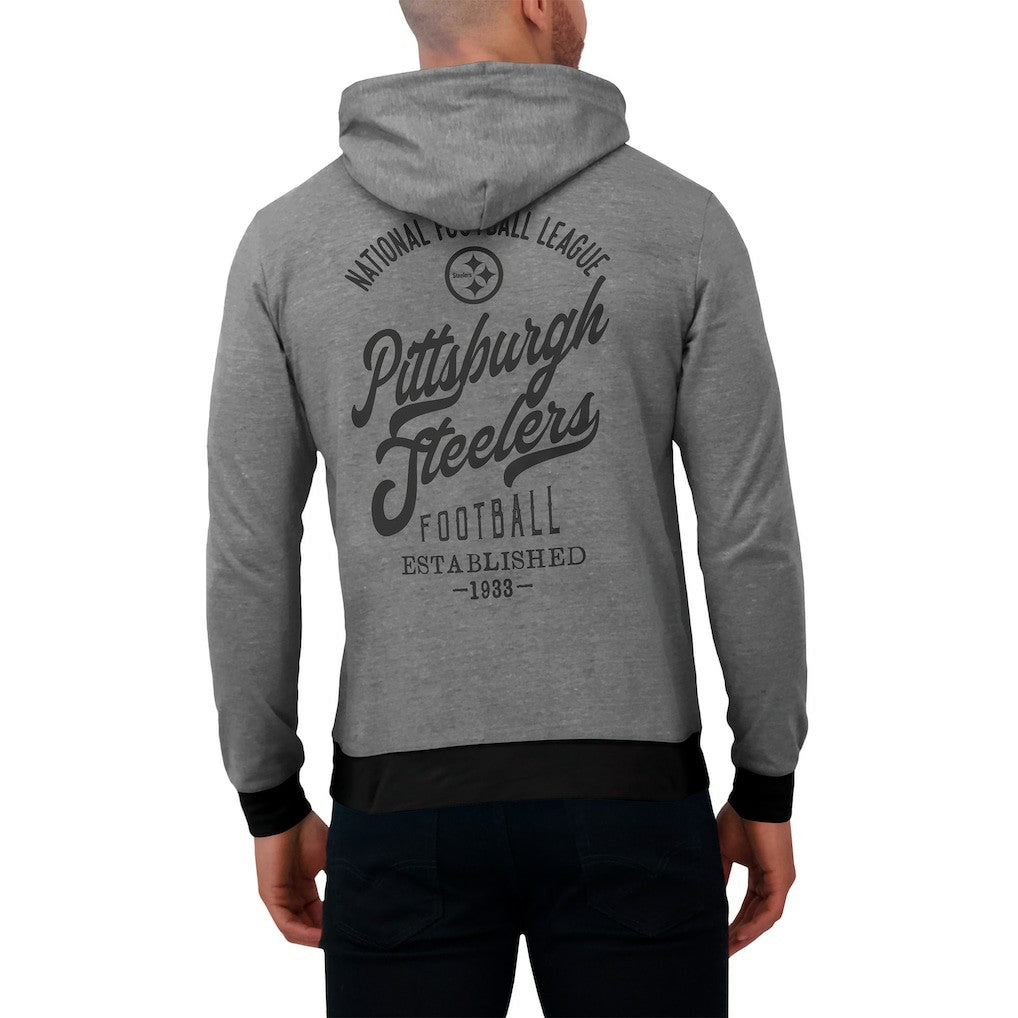 Pittsburgh Steelers Darius Rucker Collection Tonal Knit Pullover Hoodie Black