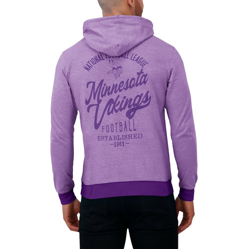 Minnesota Vikings Darius Rucker Collection Tonal Knit Pullover Hoodie Purple