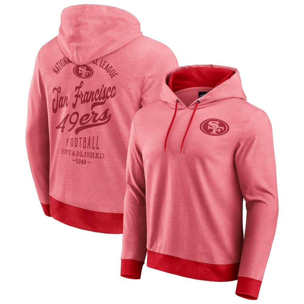 San Francisco 49ers Darius Rucker Collection Tonal Knit Pullover Hoodie Scarlet