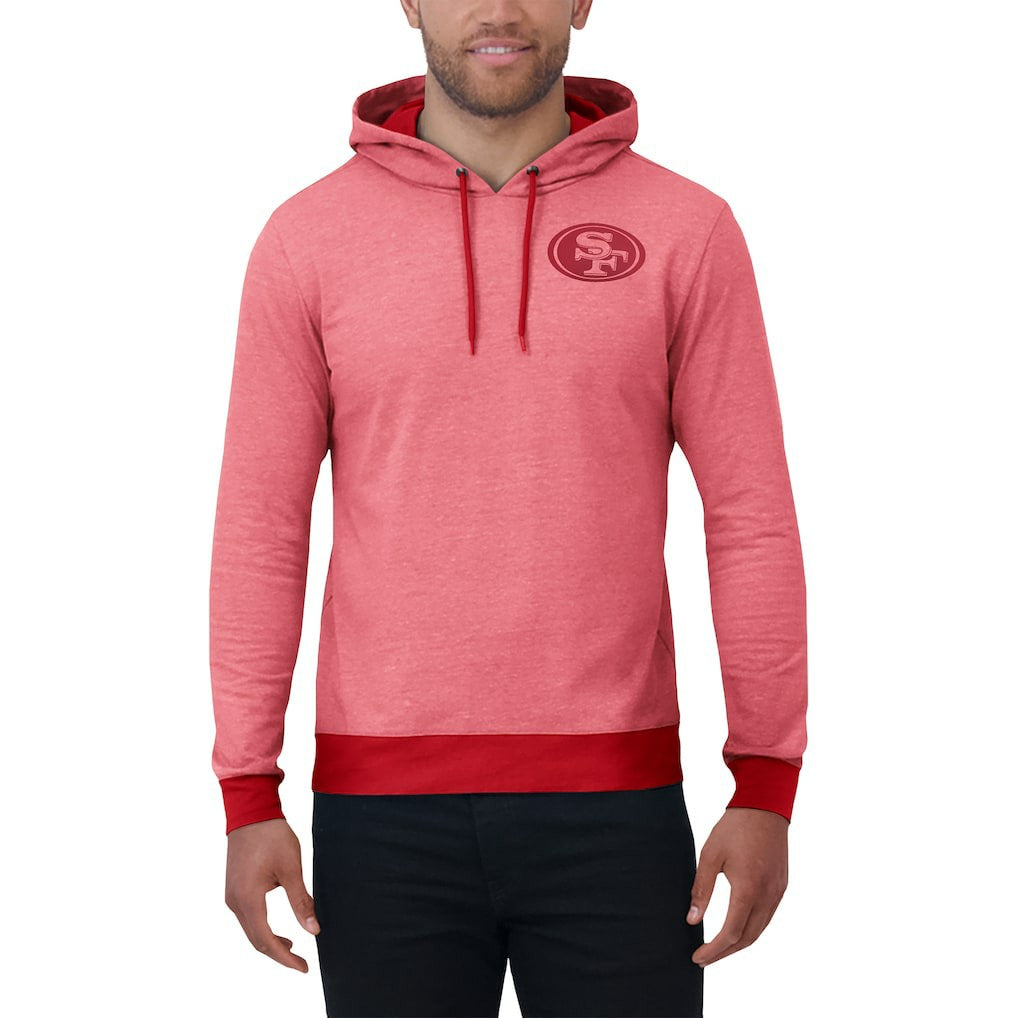 San Francisco 49ers Darius Rucker Collection Tonal Knit Pullover Hoodie Scarlet