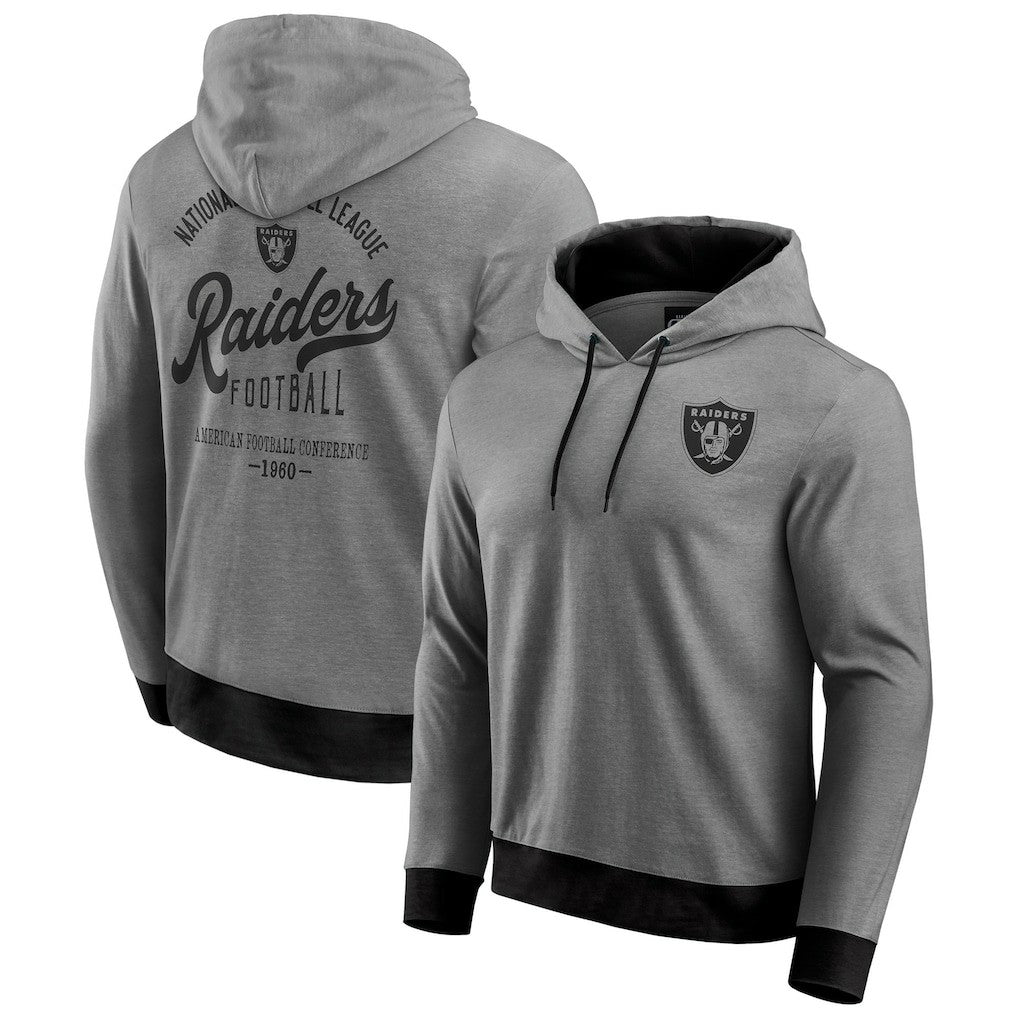 Las Vegas Raiders Darius Rucker Collection Tonal Knit Pullover Hoodie Black