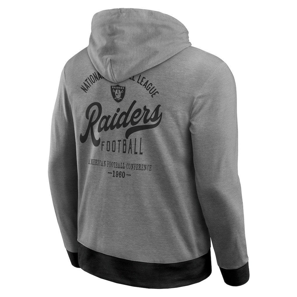Las Vegas Raiders Darius Rucker Collection Tonal Knit Pullover Hoodie Black
