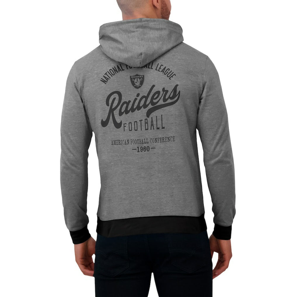 Las Vegas Raiders Darius Rucker Collection Tonal Knit Pullover Hoodie Black