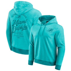 Miami Dolphins Darius Rucker Collection Tonal Knit Pullover Hoodie Aqua