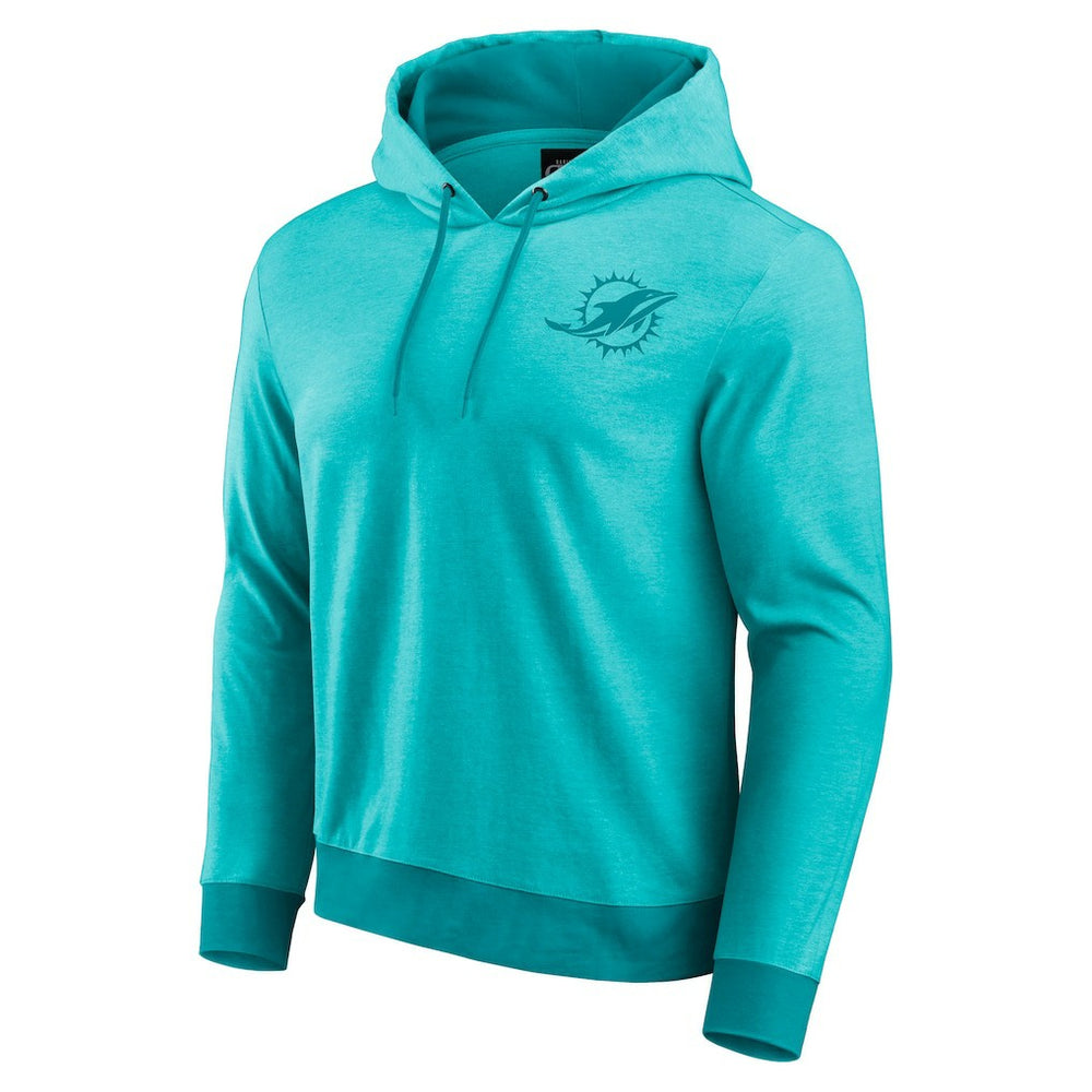 Miami Dolphins Darius Rucker Collection Tonal Knit Pullover Hoodie Aqua