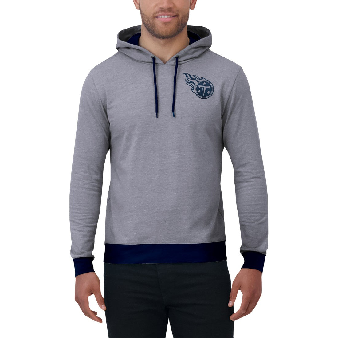 Tennessee Titans Darius Rucker Collection Tonal Knit Pullover Hoodie Navy