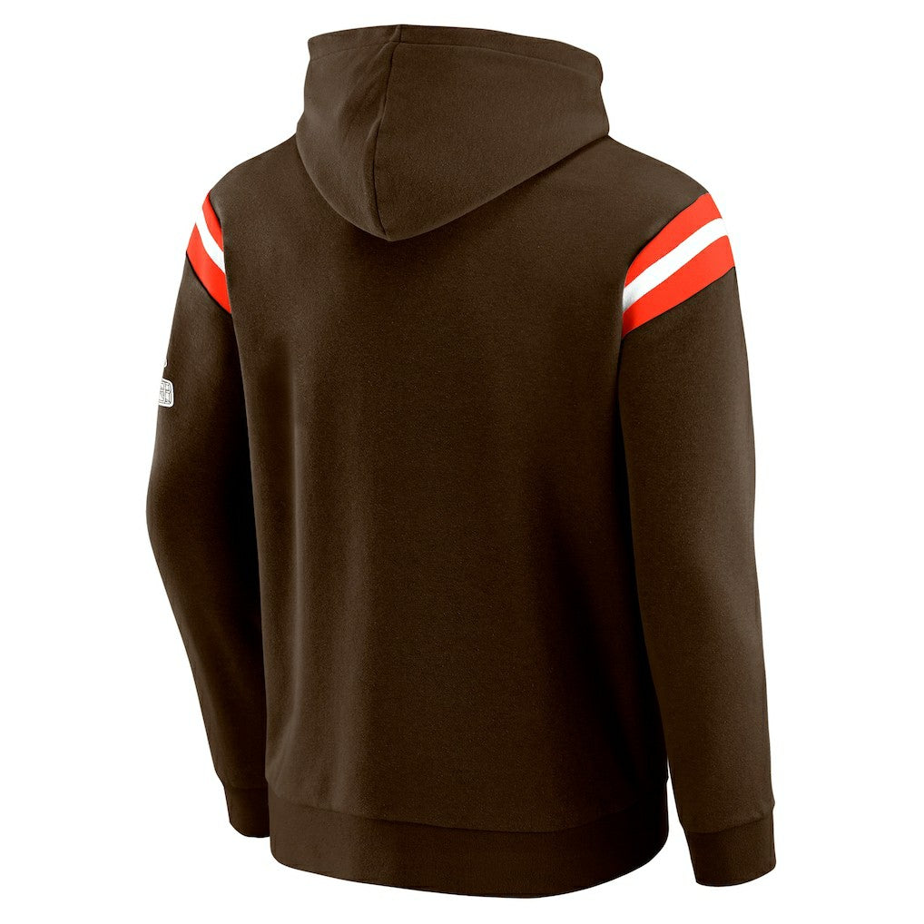 Cleveland Browns Darius Rucker Collection Football Washed Pullover Hoodie Brown