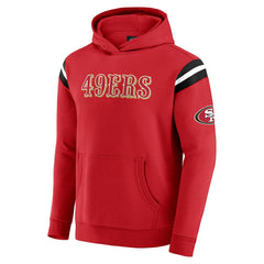 San Francisco 49ers Darius Rucker Collection Football Washed Pullover Hoodie Scarlet