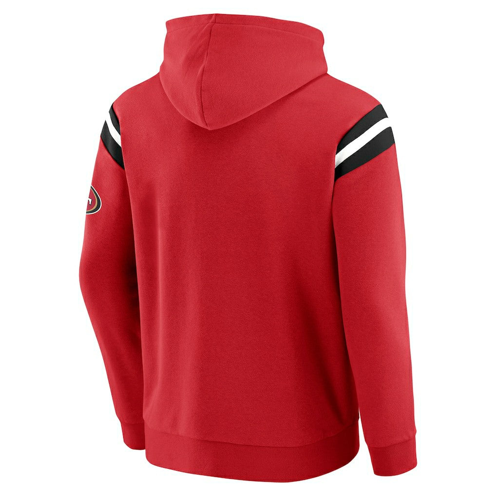 San Francisco 49ers Darius Rucker Collection Football Washed Pullover Hoodie Scarlet