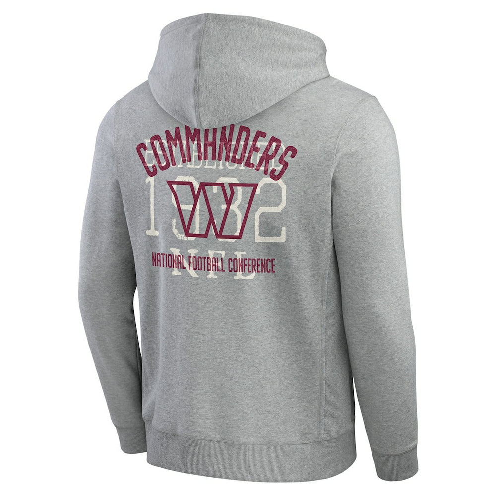 Washington Commanders Darius Rucker Collection Vintage Stripe Full-Zip Hoodie Heather Gray
