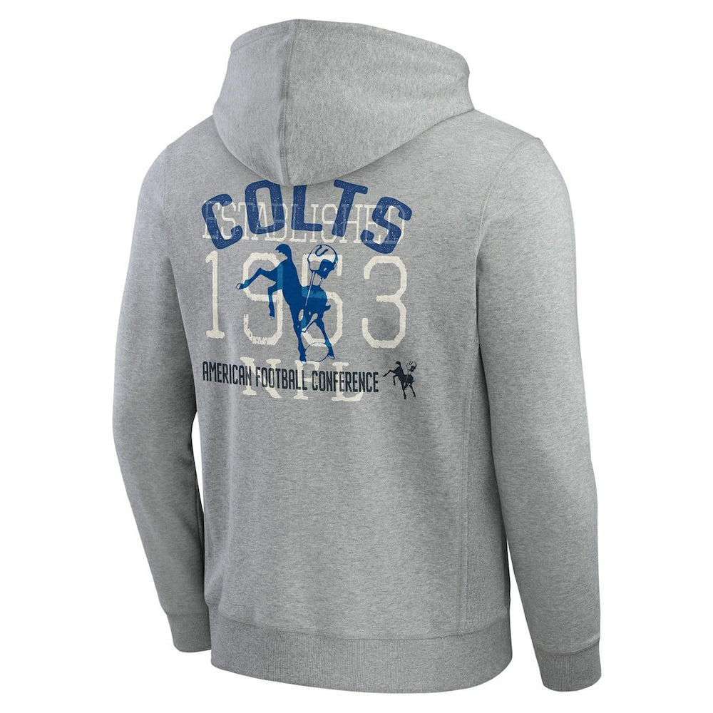 Indianapolis Colts Darius Rucker Collection Vintage Stripe Full-Zip Hoodie Heather Gray
