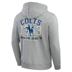 Indianapolis Colts Darius Rucker Collection Vintage Stripe Full-Zip Hoodie Heather Gray