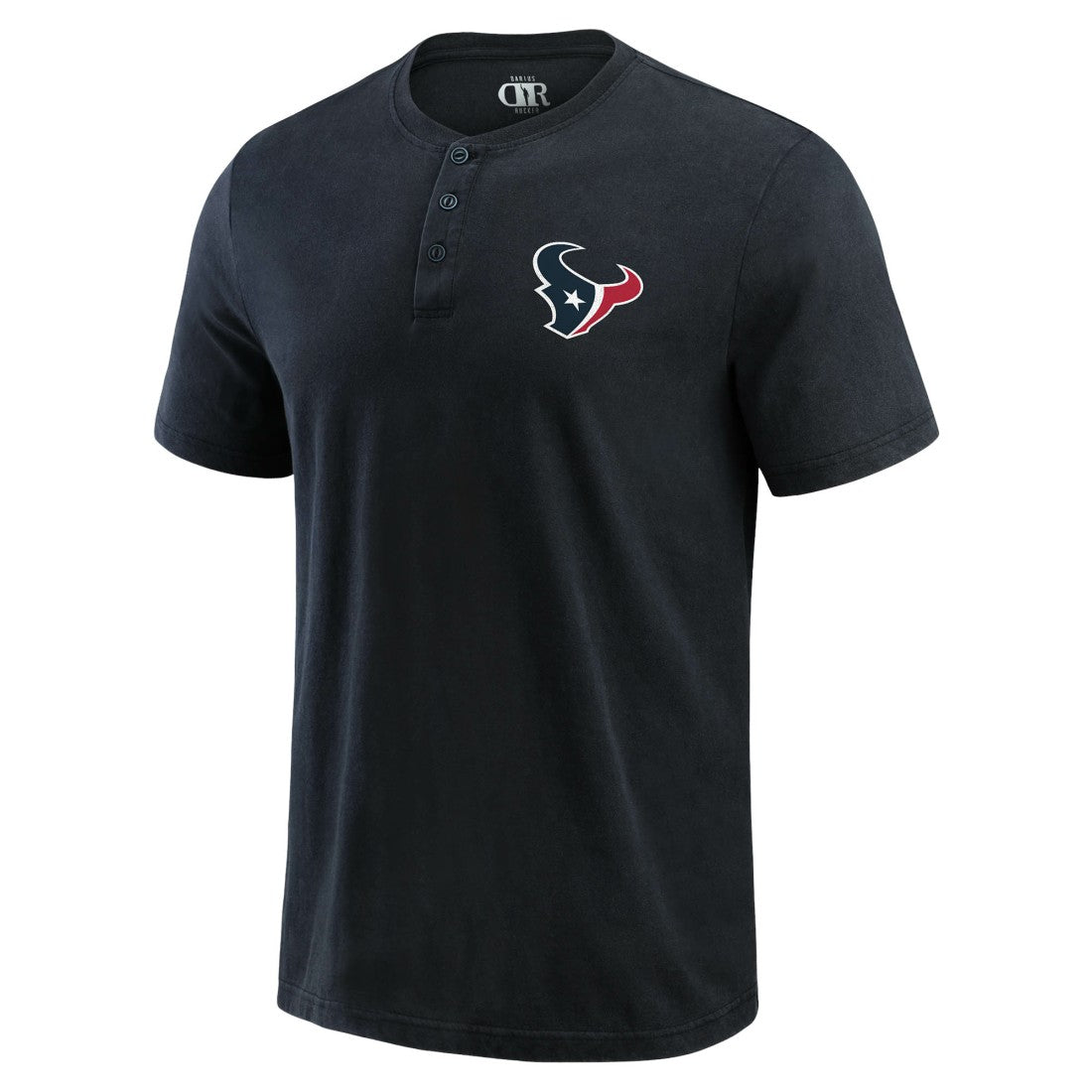 Houston Texans Darius Rucker Collection Washed Henley T-Shirt Black