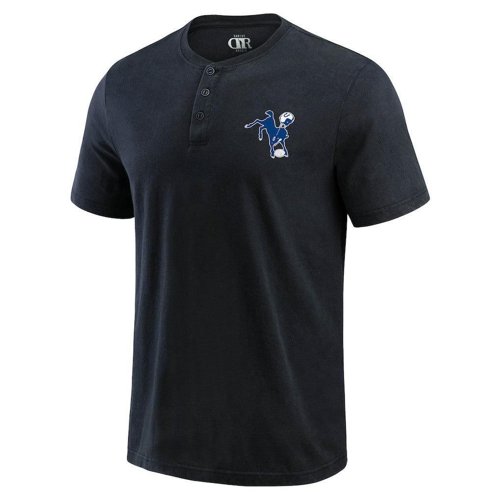 Indianapolis Colts Darius Rucker Collection Washed Henley T-Shirt Black