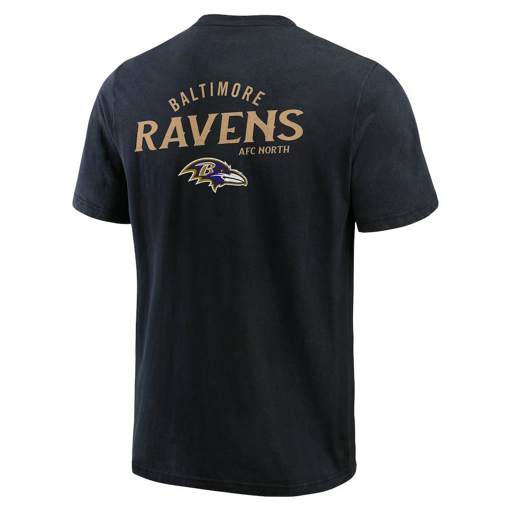 Baltimore Ravens Darius Rucker Collection Washed Henley T-Shirt Black