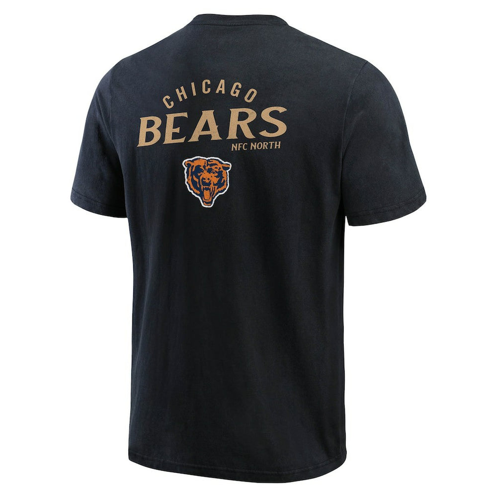 Chicago Bears Darius Rucker Collection Washed Henley T-Shirt Black