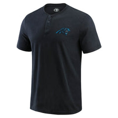 Carolina Panthers Darius Rucker Collection Washed Henley T-Shirt Black