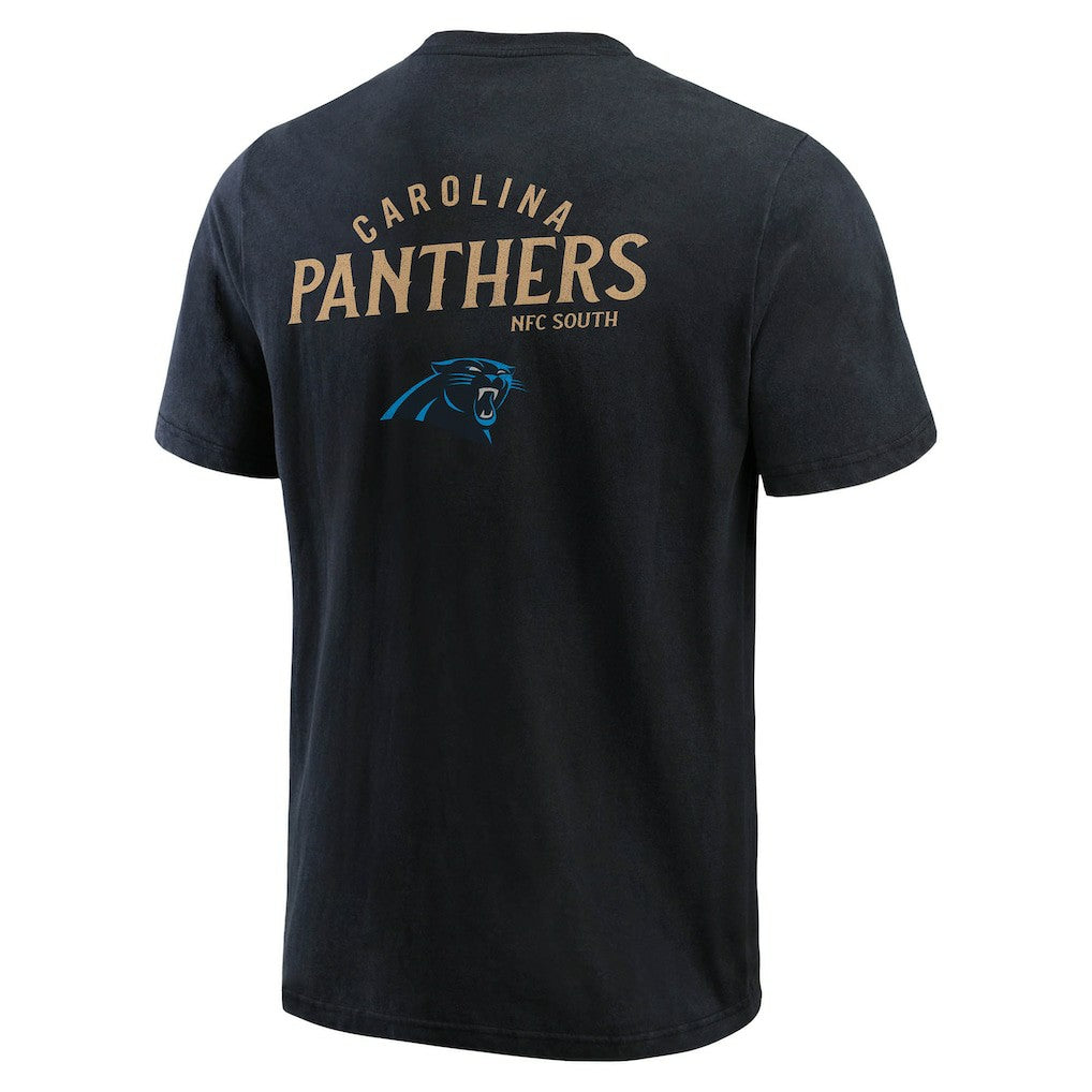 Carolina Panthers Darius Rucker Collection Washed Henley T-Shirt Black