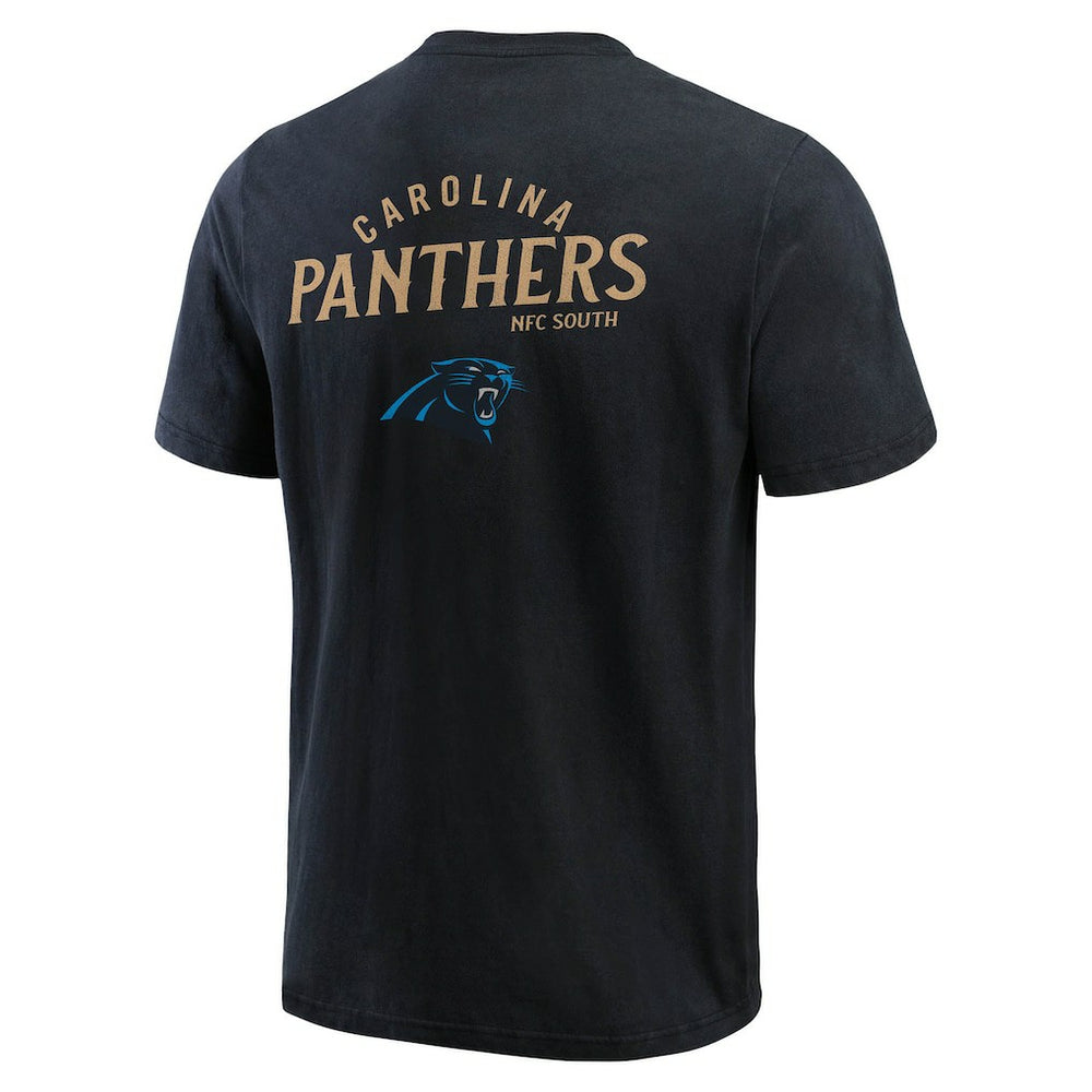 Carolina Panthers Darius Rucker Collection Washed Henley T-Shirt Black