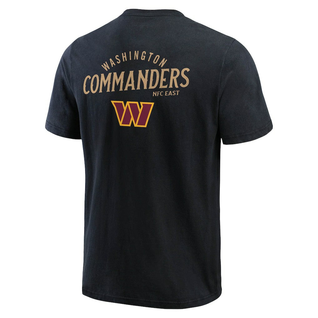 Washington Commanders Darius Rucker Collection Washed Henley T-Shirt Black