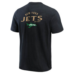 New York Jets Darius Rucker Collection Washed Henley T-Shirt Black