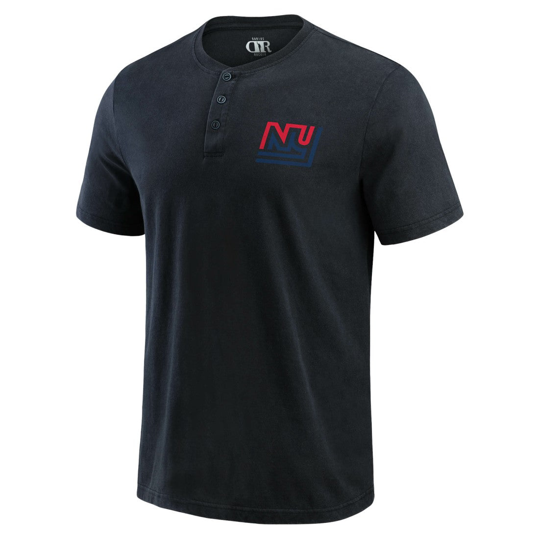 New York Giants Darius Rucker Collection Washed Henley T-Shirt Black