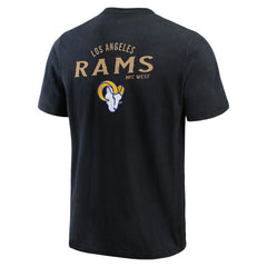 Los Angeles Rams Darius Rucker Collection Washed Henley T-Shirt Black