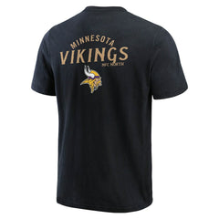 Minnesota Vikings Darius Rucker Collection Washed Henley T-Shirt Black