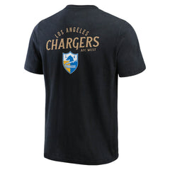 Los Angeles Chargers Darius Rucker Collection Washed Henley T-Shirt Black
