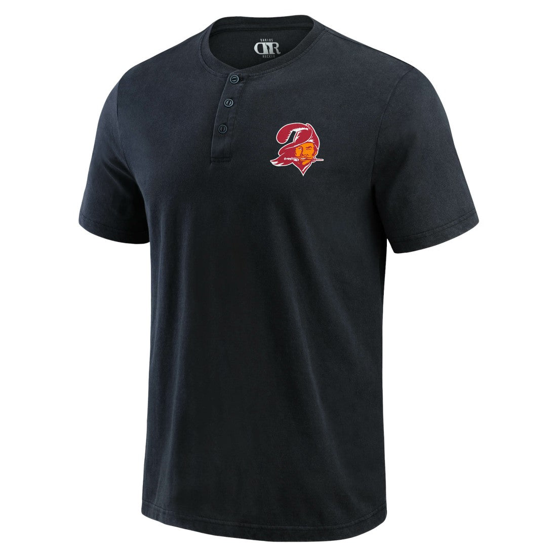 Tampa Bay Buccaneers Darius Rucker Collection Washed Henley T-Shirt Black