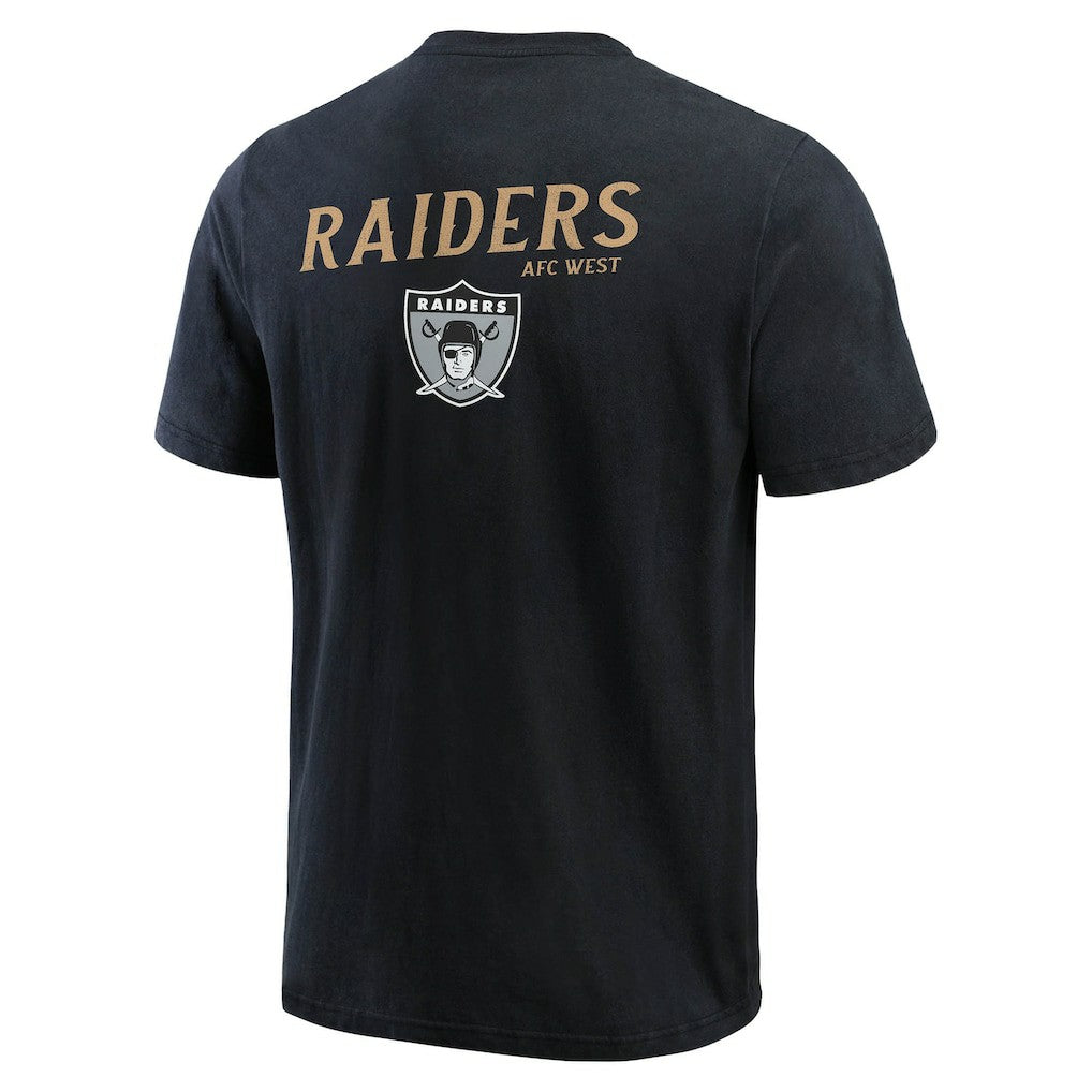 Las Vegas Raiders Darius Rucker Collection Washed Henley T-Shirt Black