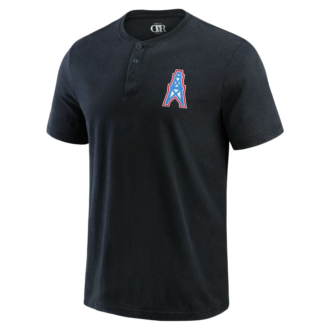 Tennessee Titans Darius Rucker Collection Washed Henley T-Shirt Black