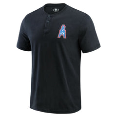 Tennessee Titans Darius Rucker Collection Washed Henley T-Shirt Black