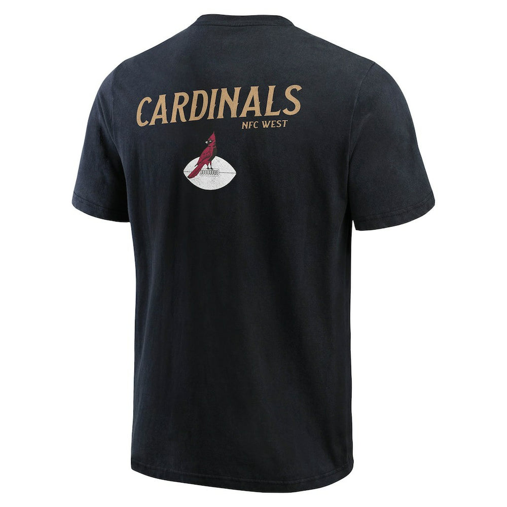 Arizona Cardinals Darius Rucker Collection Washed Henley T-Shirt Black