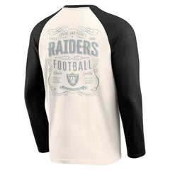 Las Vegas Raiders Darius Rucker Collection Raglan Henley T-Shirt Cream/Black