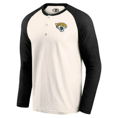 Jacksonville Jaguars Darius Rucker Collection Raglan Henley T-Shirt Cream/Black
