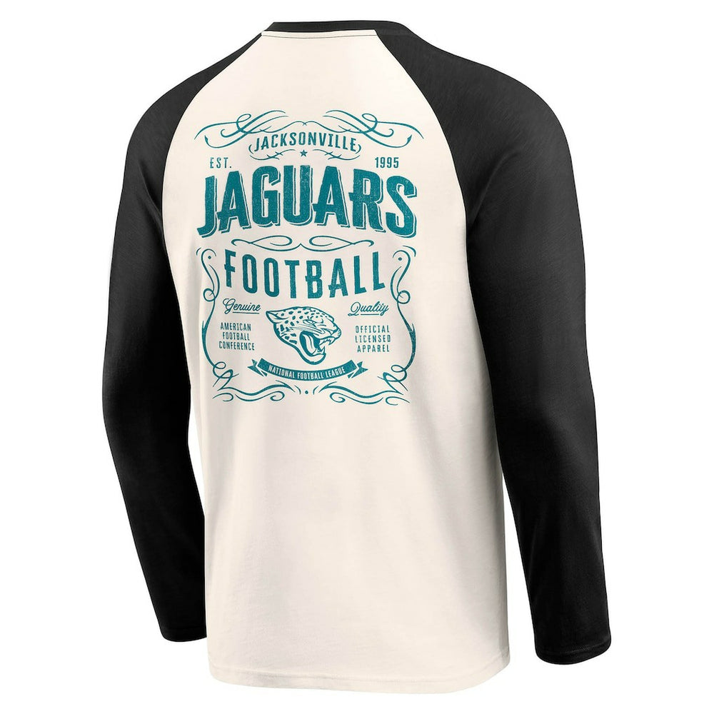 Jacksonville Jaguars Darius Rucker Collection Raglan Henley T-Shirt Cream/Black