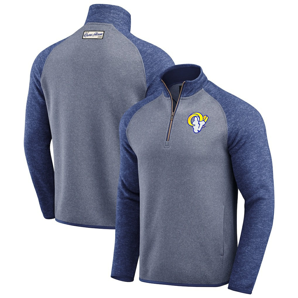 Los Angeles Rams Darius Rucker Collection Tonal Quarter-Zip Jacket Blue