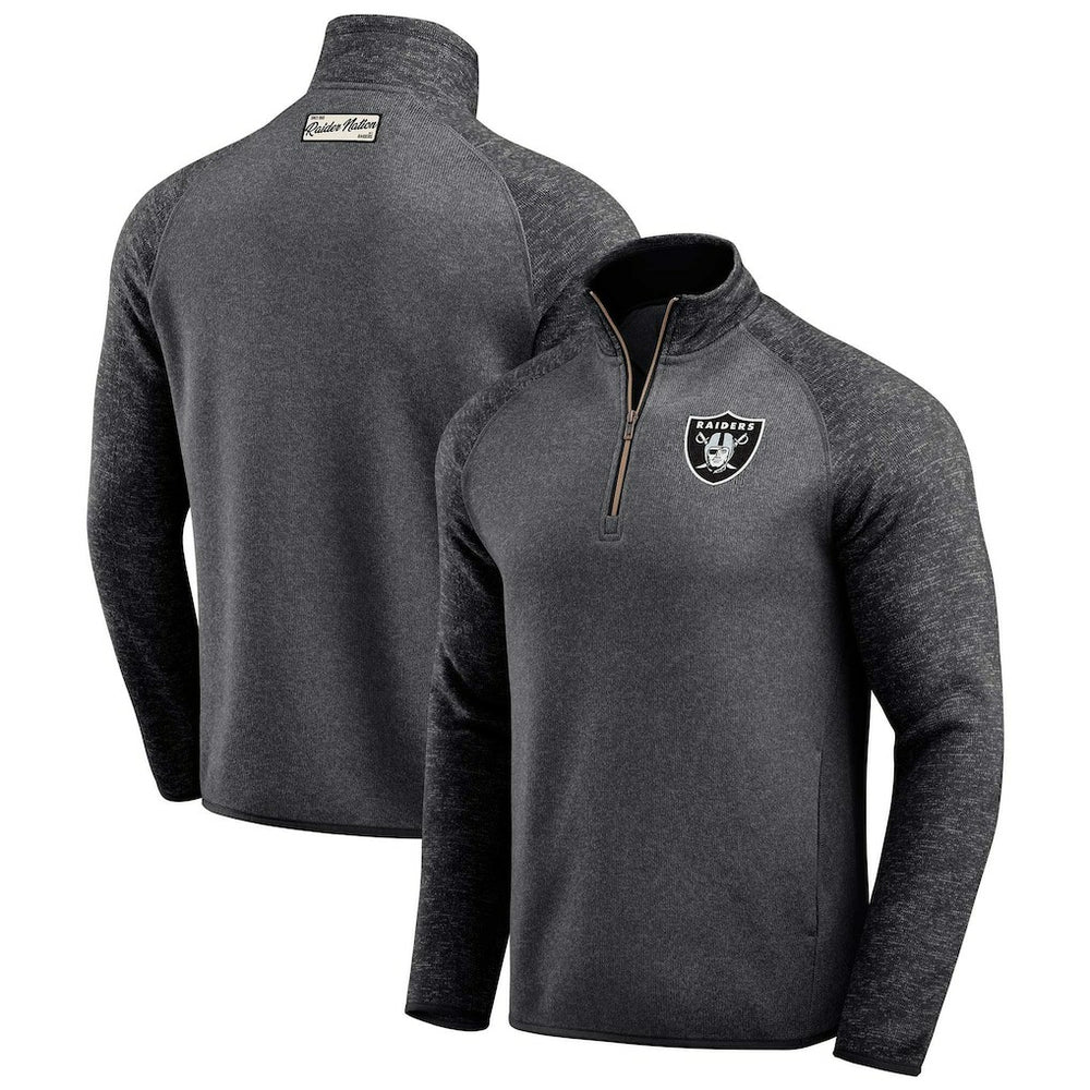 Las Vegas Raiders Darius Rucker Collection Tonal Quarter-Zip Jacket Black