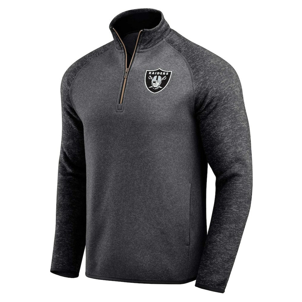 Las Vegas Raiders Darius Rucker Collection Tonal Quarter-Zip Jacket Black